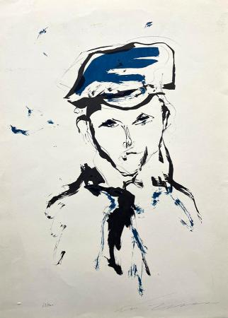 Art work by Ernesto Treccani Figura  - lithography paper 